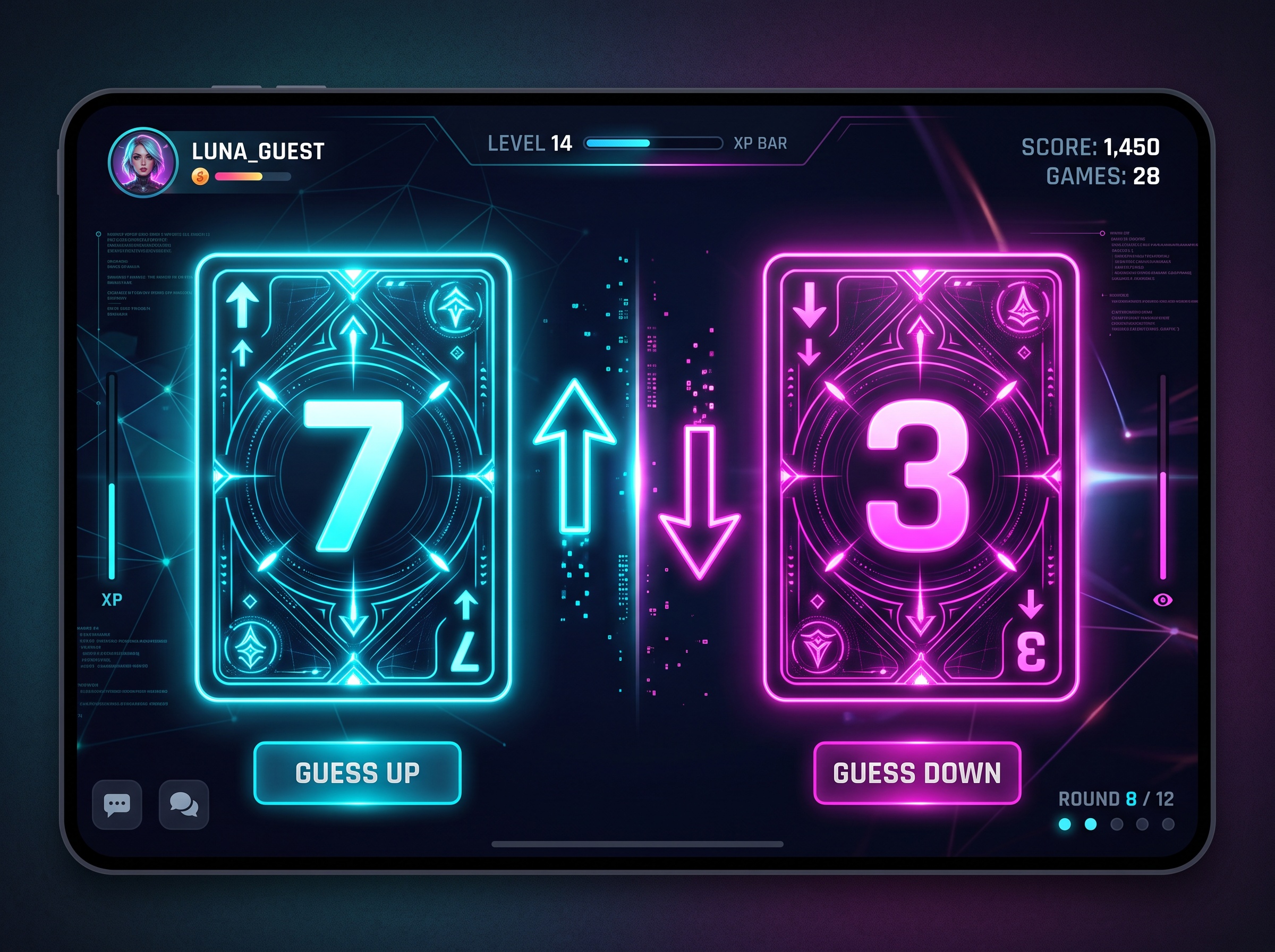 Mayor o Menor - juego de predicción de cartas